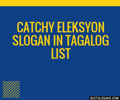 eleksyon slogan tagalog